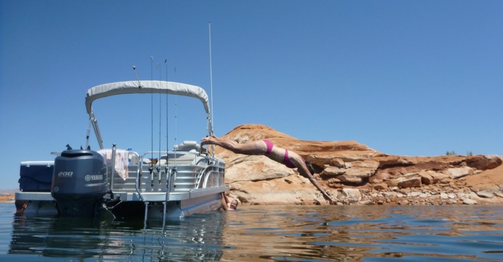 But don't forget, no trip to Lake Powell is complete without a swim in Lake Powell.
